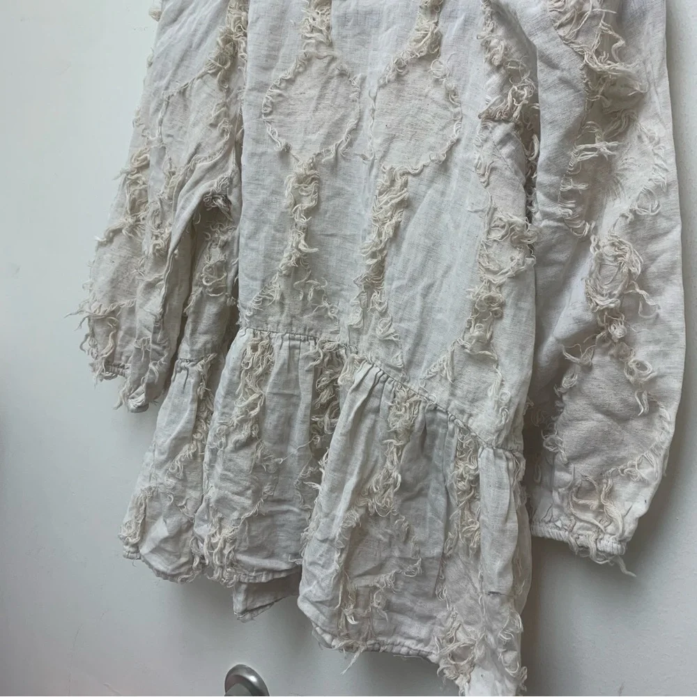 Zara Voluminous Fringe Blouse